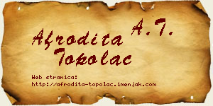 Afrodita Topolac vizit kartica